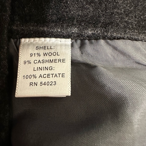 Banana Republic NWOT Charcoal Pinstripe Lined Wool Cashmere Slacks Trousers 12 - Picture 8 of 15